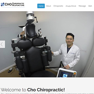 Cho Chiropractic, a website made by the Philadelphia area web development company TAF JK Group Inc.